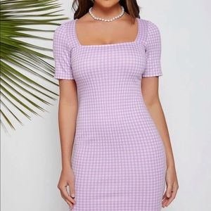 Plaid bodycon dress